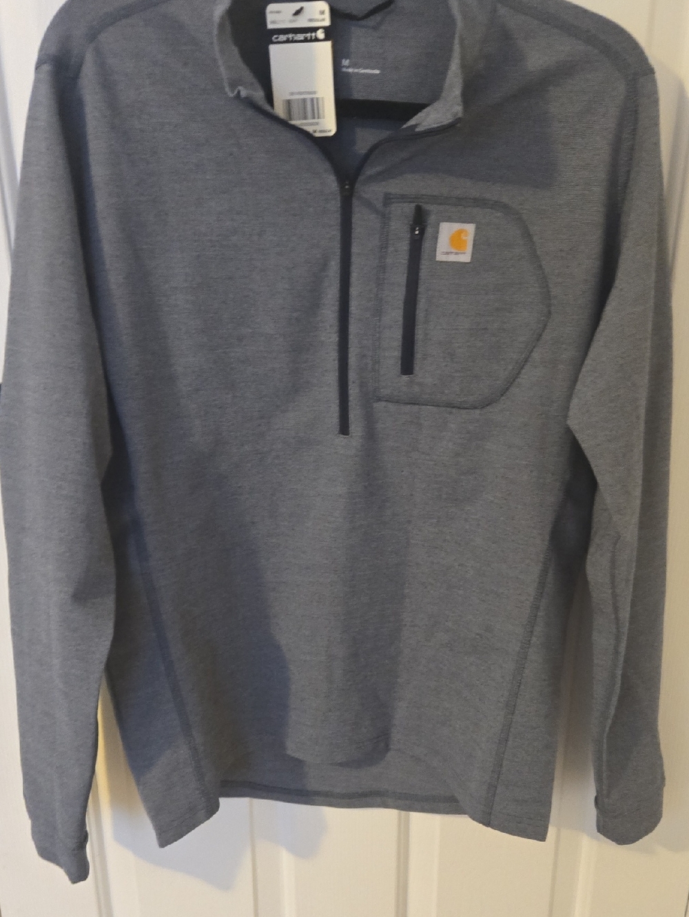 Carhartt Men's Grey Half-Zip Work Pullover